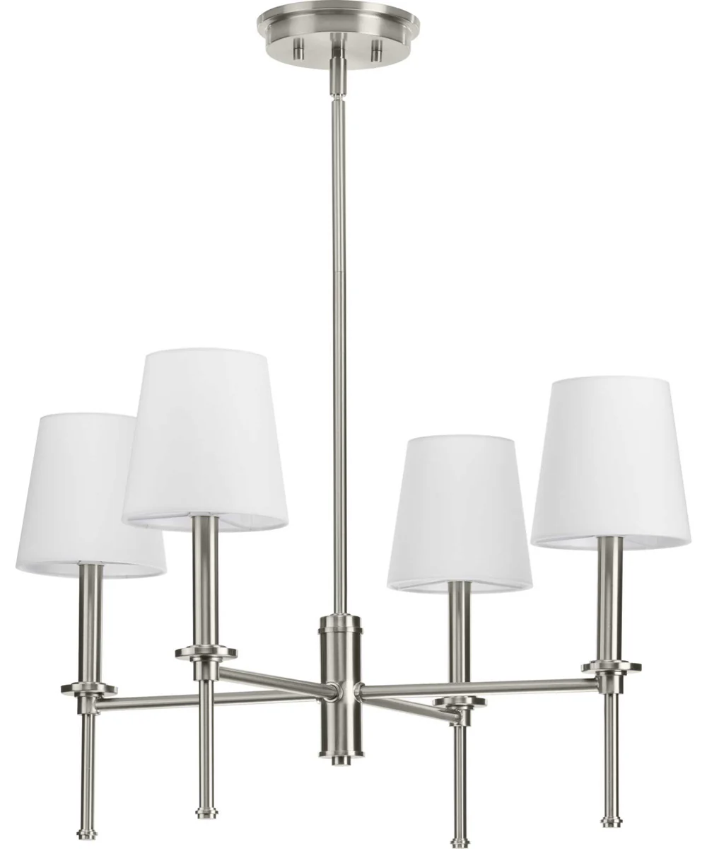 Elara 4-Light New Traditional Chandelier Light Brushed Nickel - Image 4