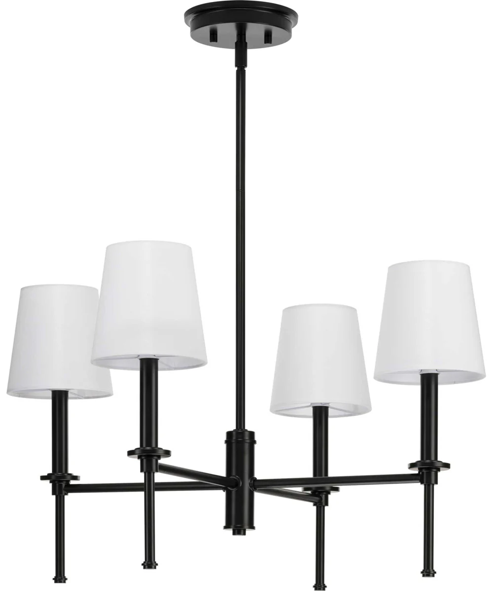 Elara 4-Light New Traditional  Chandelier Light Matte Black - Image 6