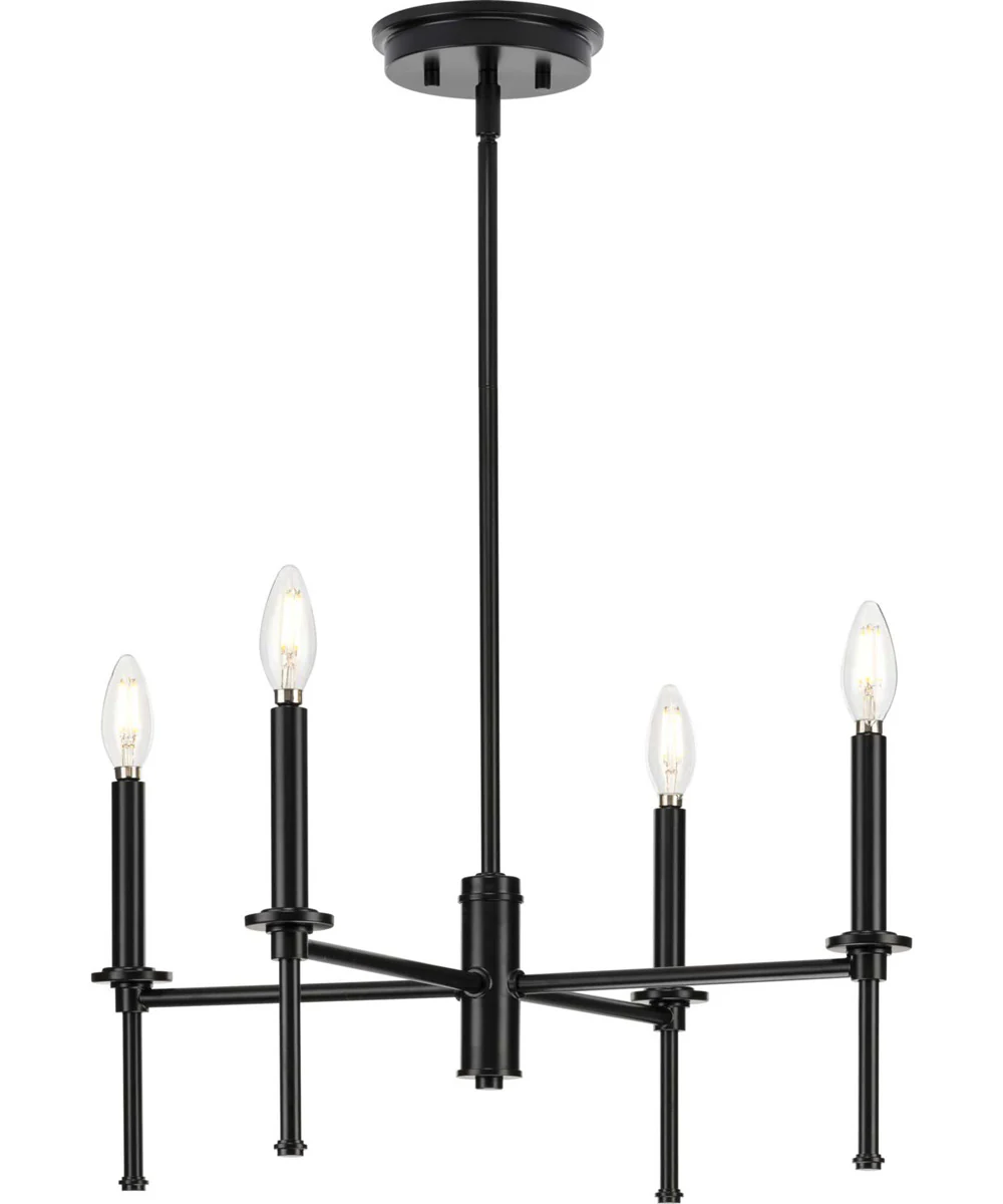 Elara 4-Light New Traditional  Chandelier Light Matte Black - Image 7