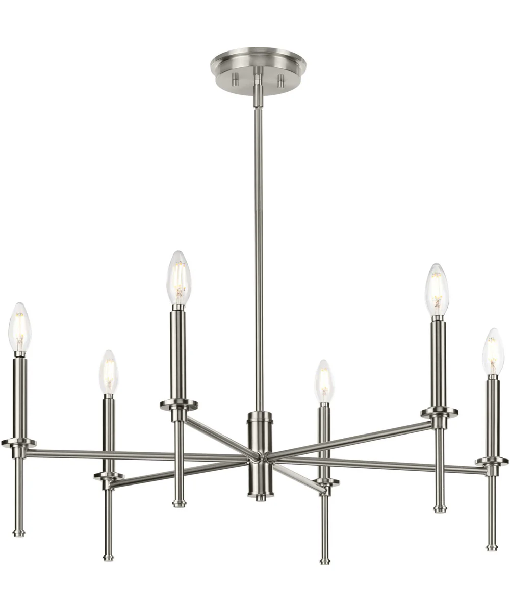 Elara 6-Light New Traditional Chandelier Light Brushed Nickel - Image 5