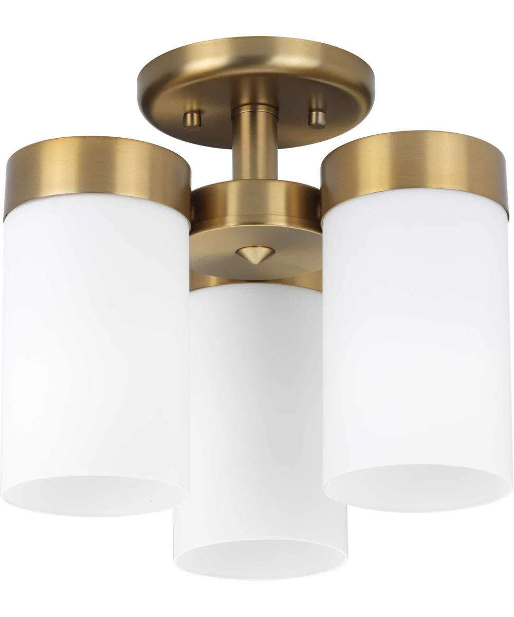 Elevate 3-Light 11-3/4" Flush Mount Brushed Bronze