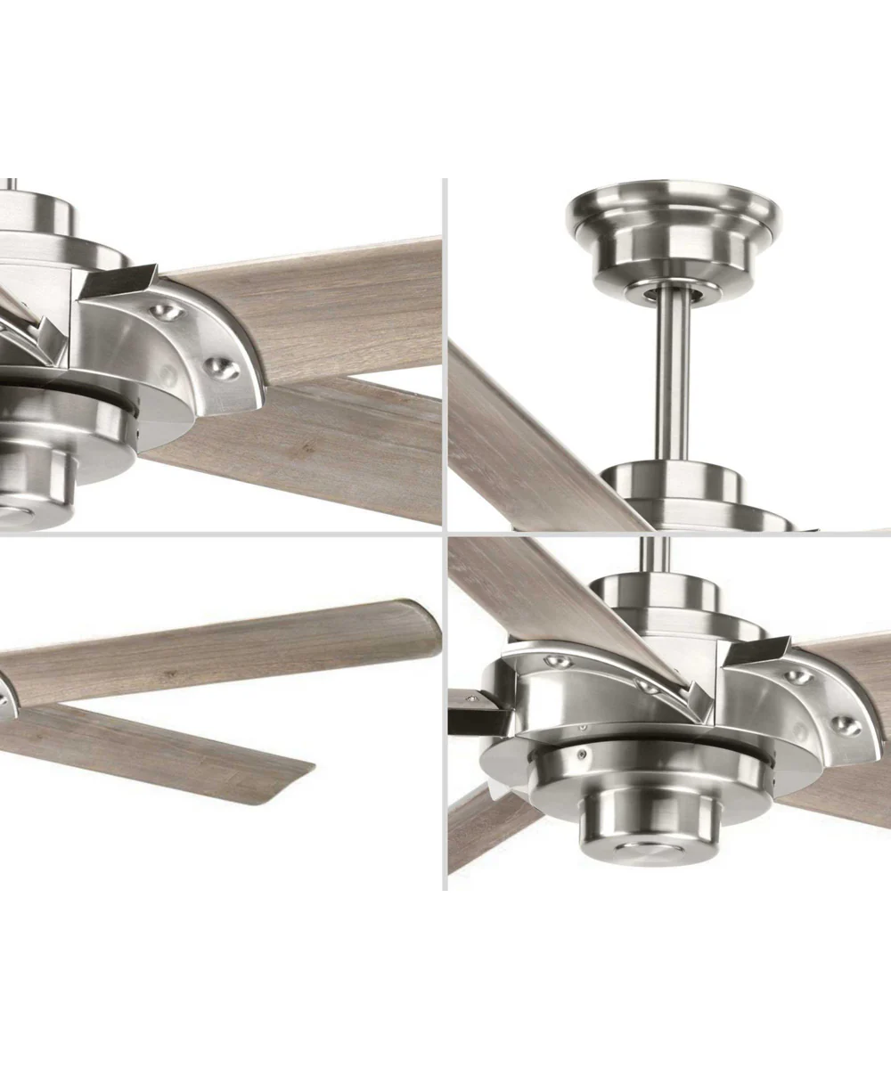 Ellwood 68" Carved Wood Blade Brushed Nickel - Image 4