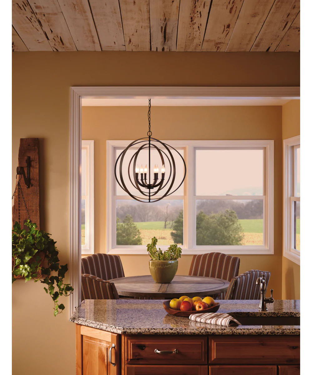 Equinox 6-Light Foyer Pendant Antique Bronze - Image 3
