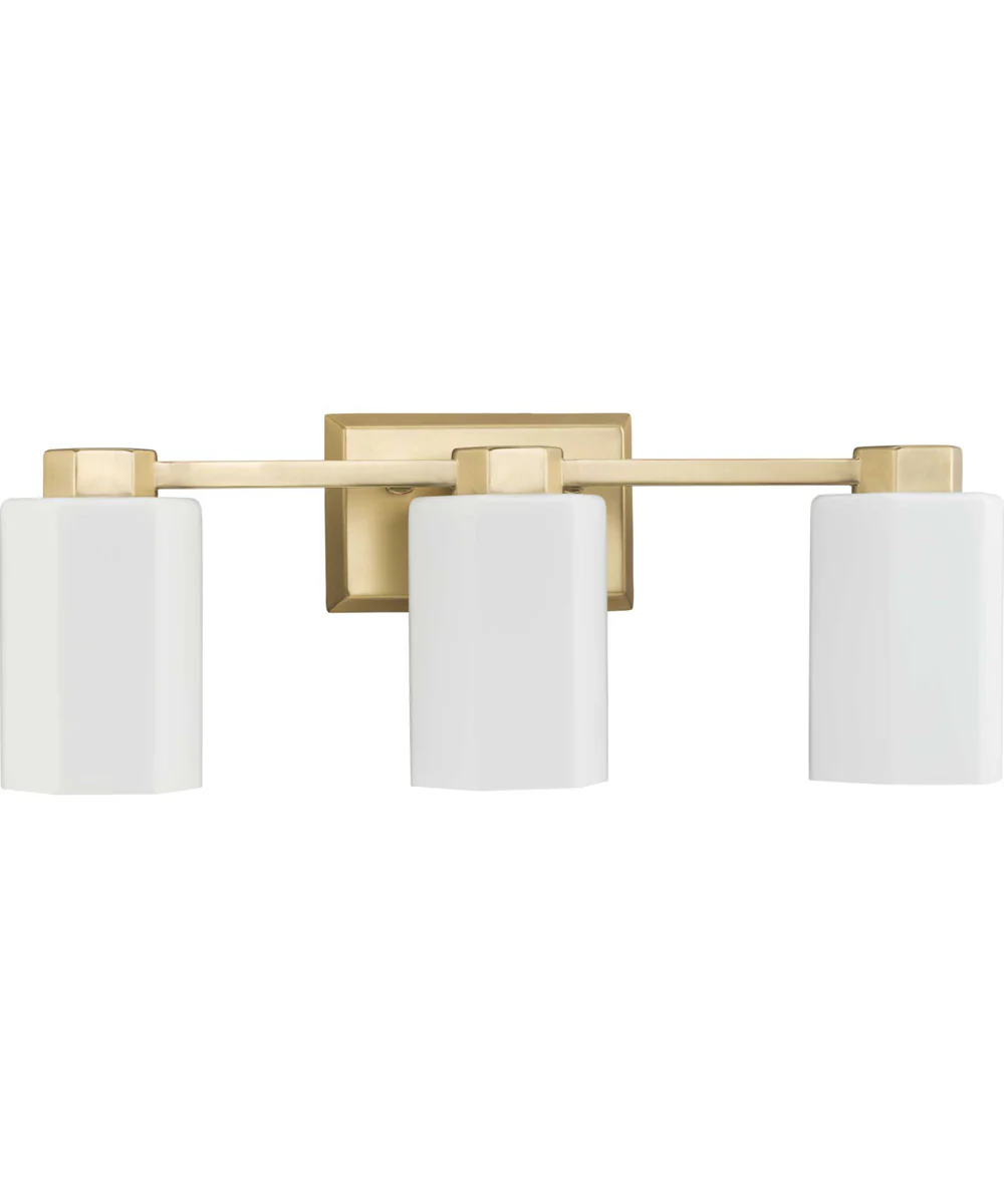 Estrada 3-Light Contemporary Bath & Vanity Light Brushed Gold