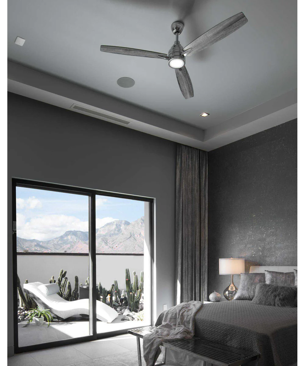 Farris 3-Blade Carved Wood 60" Ceiling Fan Brushed Nickel - Image 3