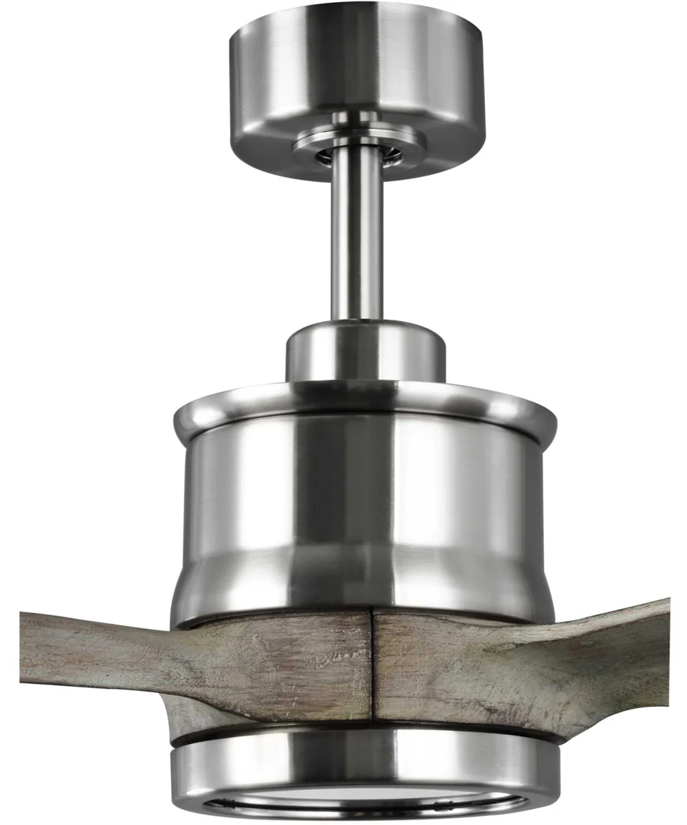 Farris 3-Blade Carved Wood 60" Ceiling Fan Brushed Nickel - Image 5
