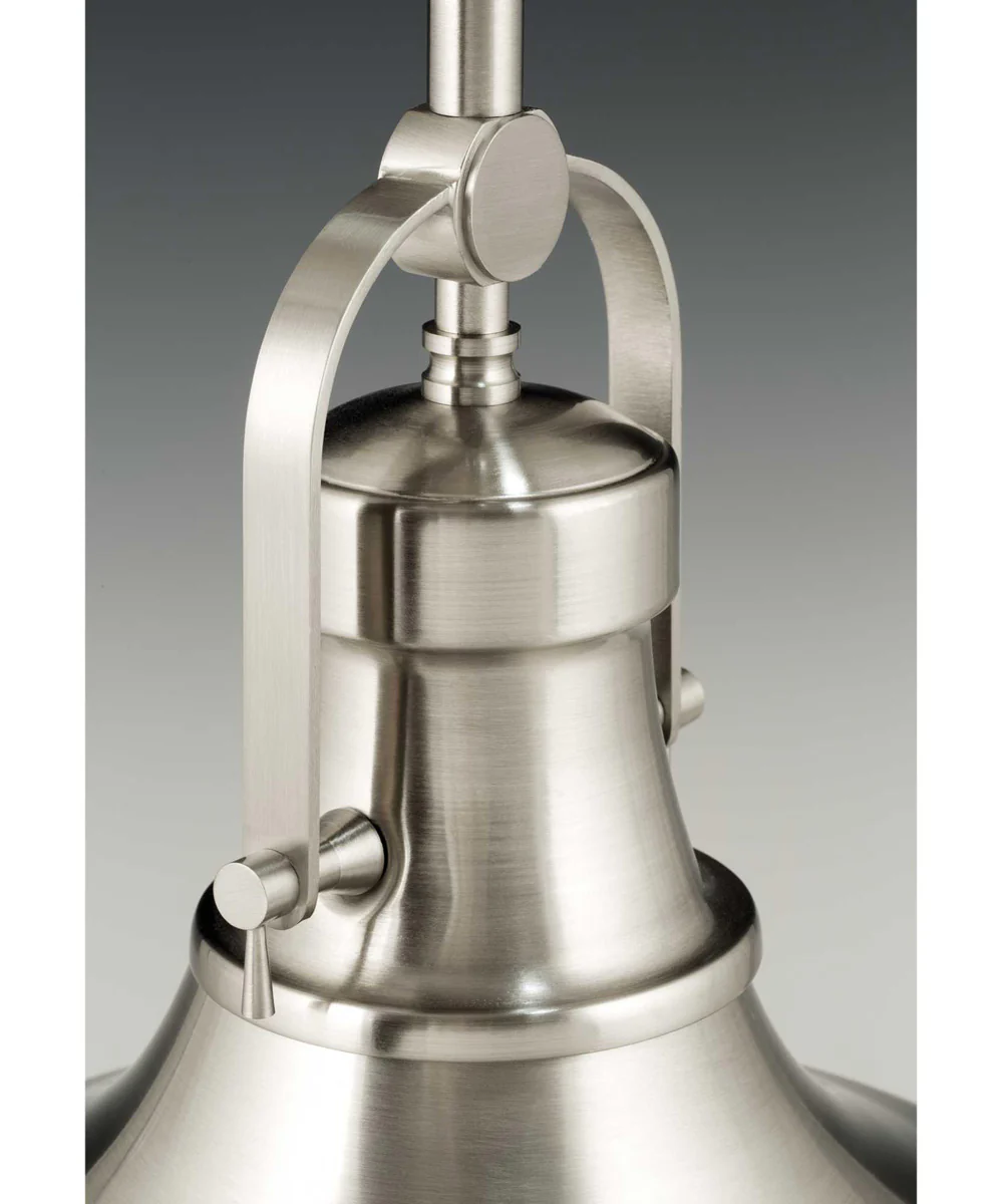 Fresnel Lens 1-Light Clear Fresnel Glass Coastal Mini-Pendant Light Brushed Nickel - Image 4