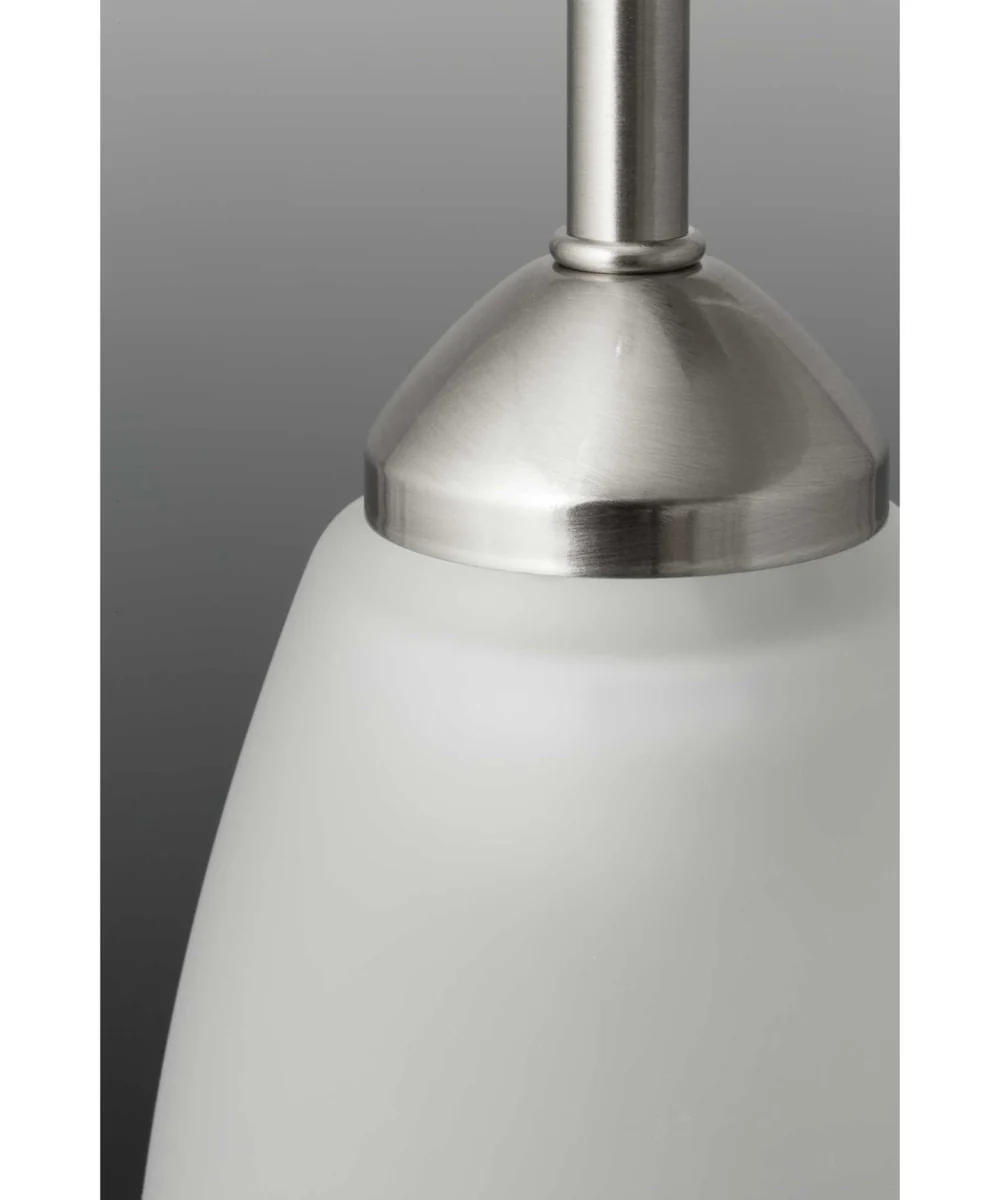 Gather 1-Light Etched Glass Traditional Mini-Pendant Light Brushed Nickel - Image 4