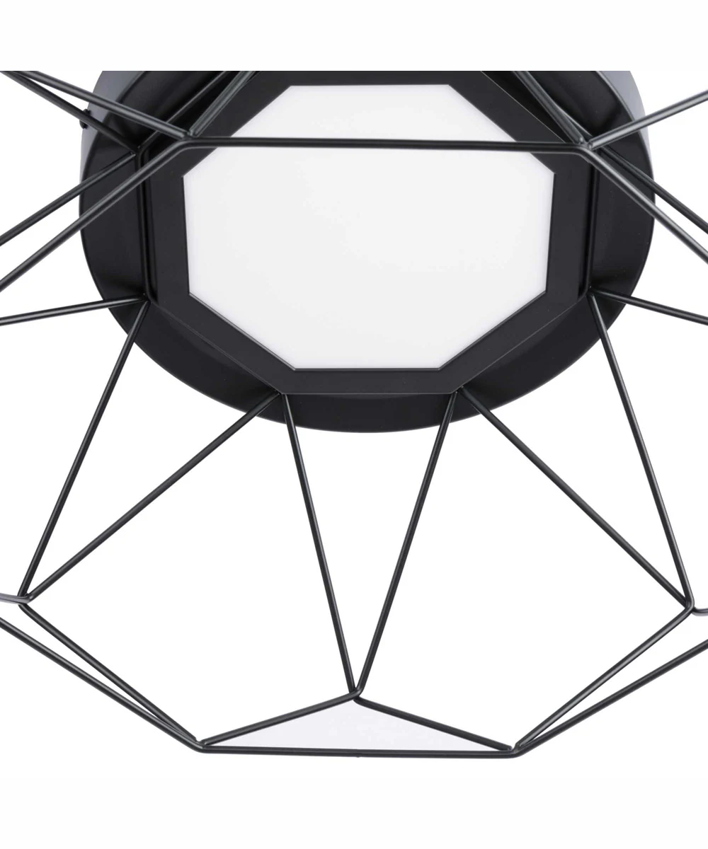 Geodesic LED Modern Flush Mount Light Matte Black - Image 3