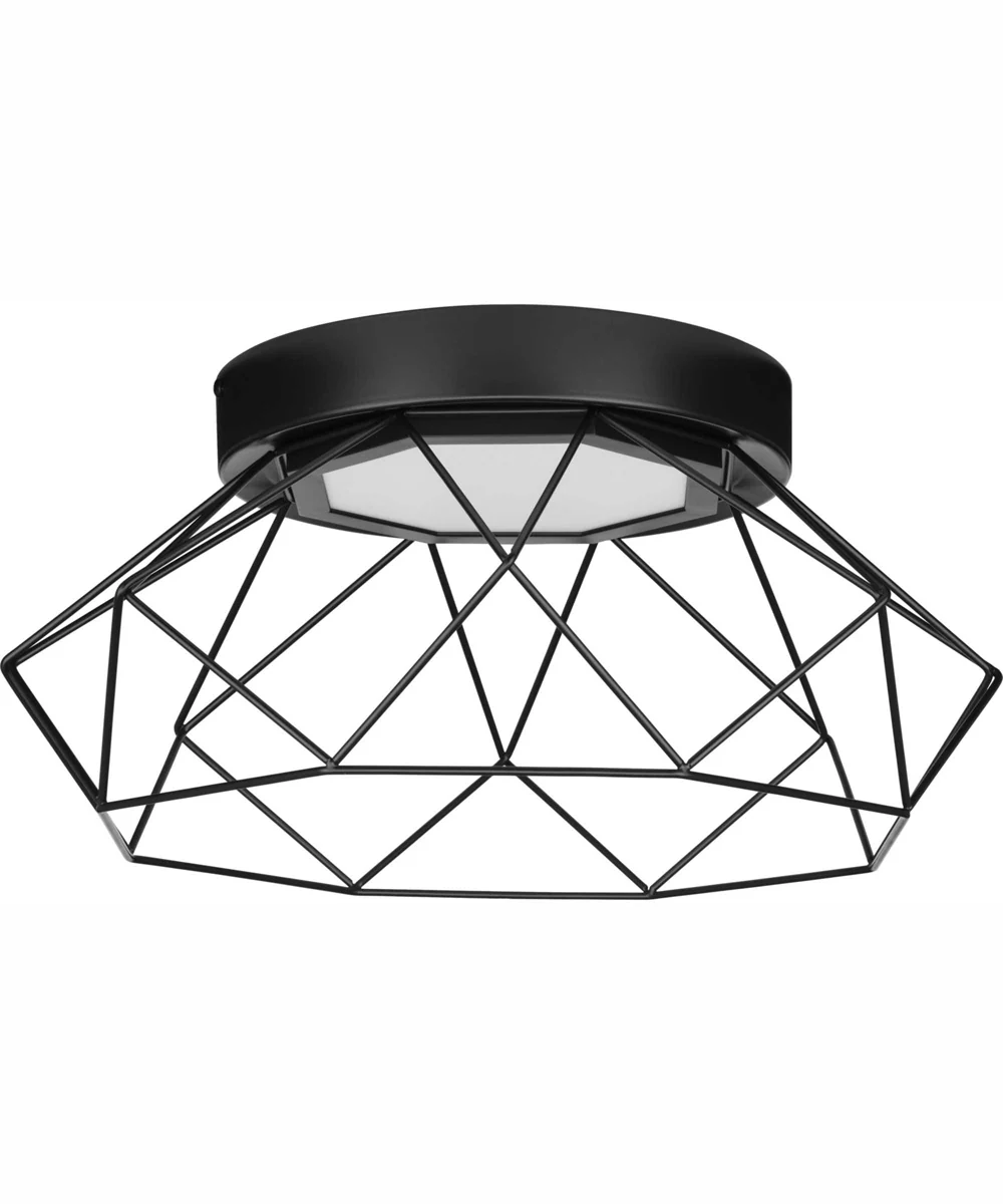 Geodesic LED Modern Flush Mount Light Matte Black - Image 4