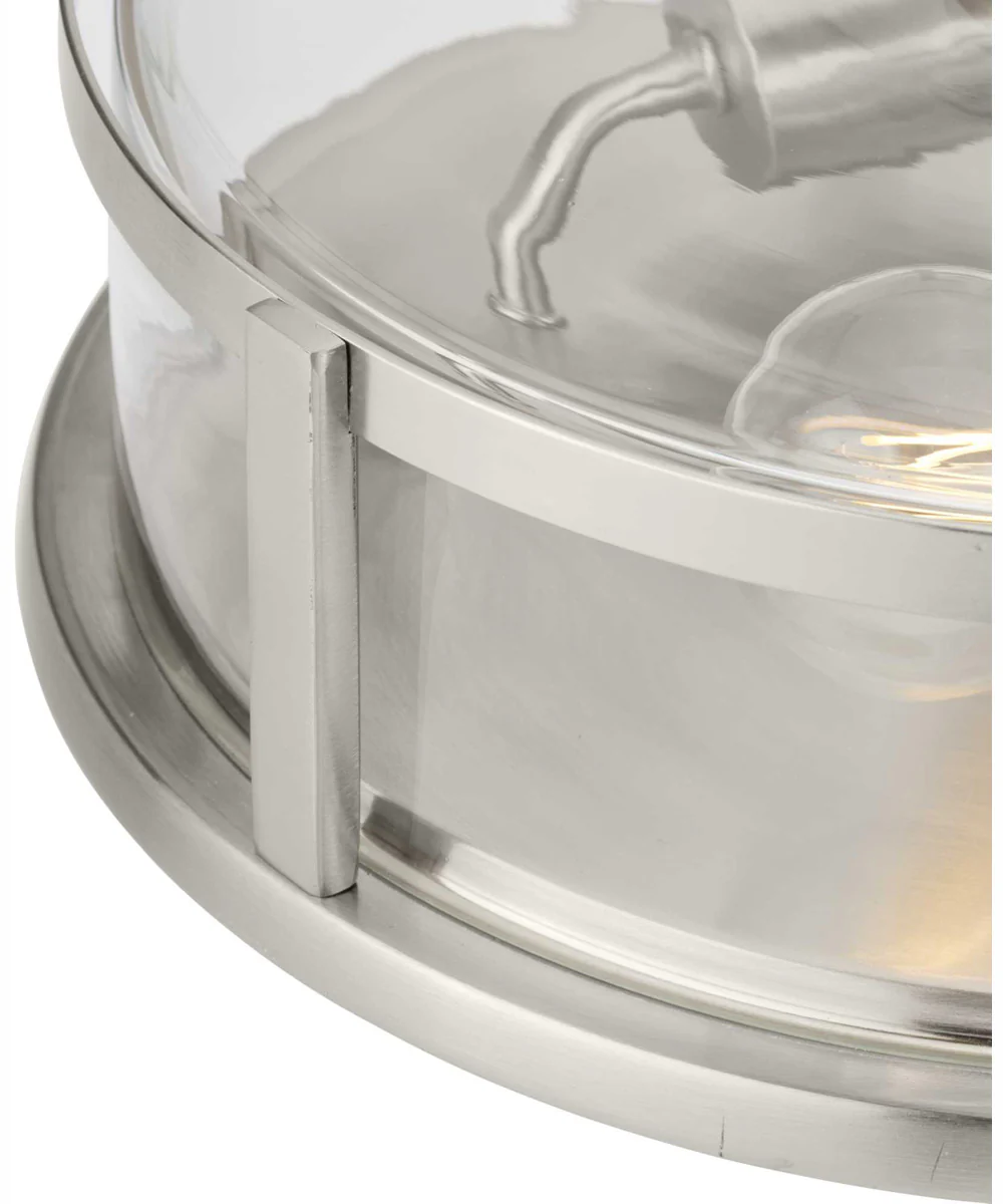 Gilliam 12-5/8 in. 2-Light New Traditional Flush Mount Brushed Nickel - Image 6