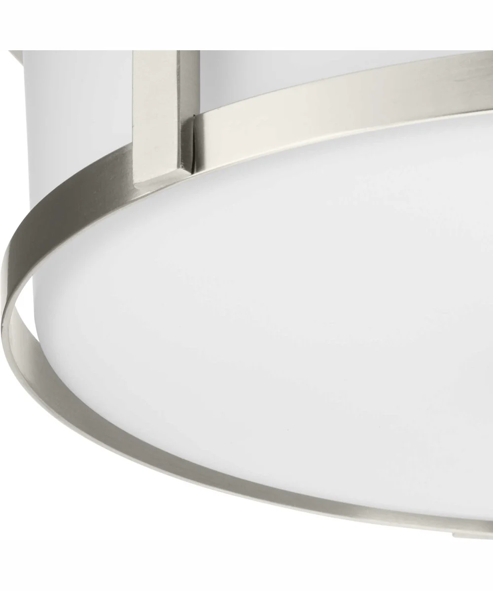 Gilliam 12--5/8 in. 2-Light New Traditional Flush Mount Brushed Nickel - Image 3