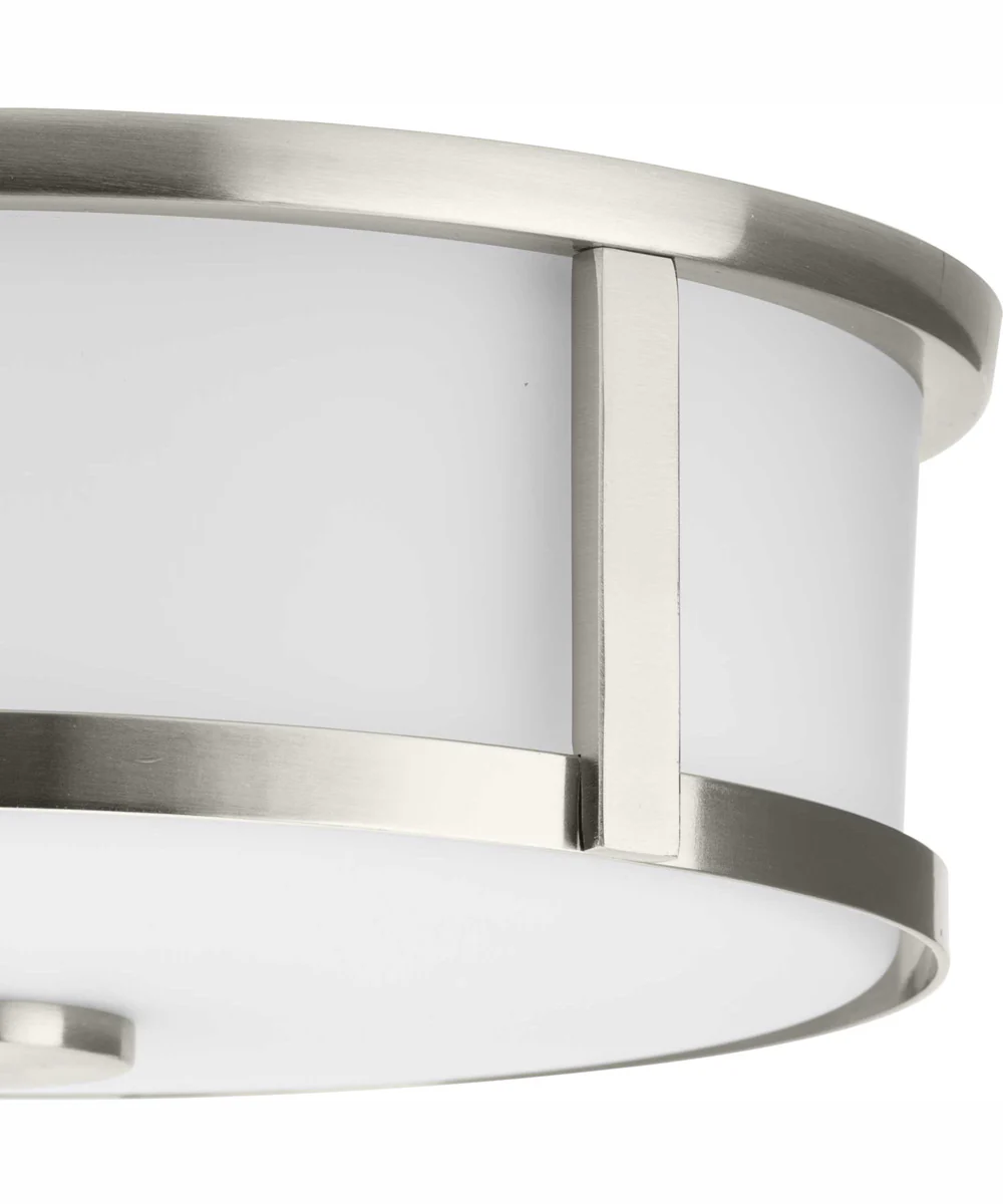 Gilliam 12--5/8 in. 2-Light New Traditional Flush Mount Brushed Nickel - Image 5