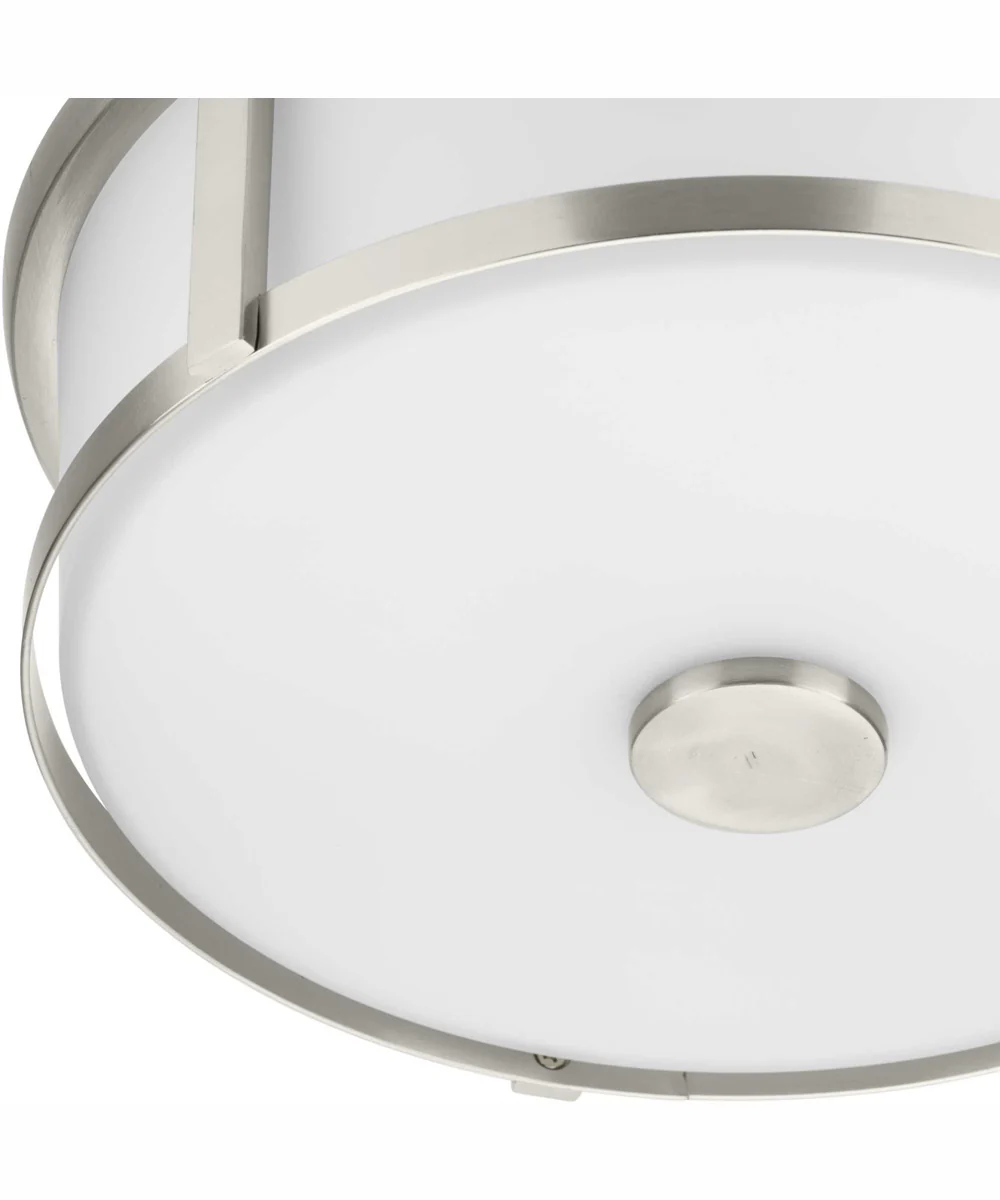 Gilliam 12--5/8 in. 2-Light New Traditional Flush Mount Brushed Nickel - Image 8