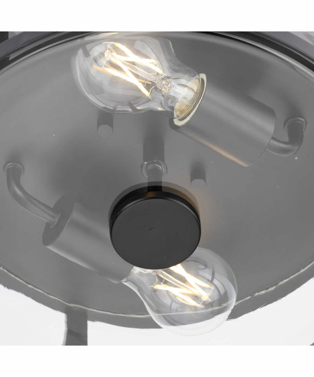 Gilliam 12-5/8 in. 2-Light New Traditional Flush Mount Matte Black - Image 4