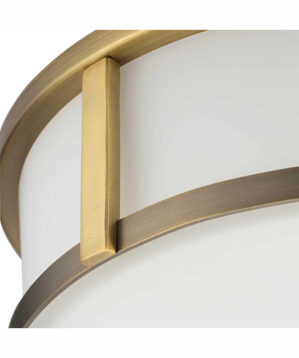 Gilliam 12-5/8 in. 2-Light New Traditional Flush Mount Vintage Brass - Image 4