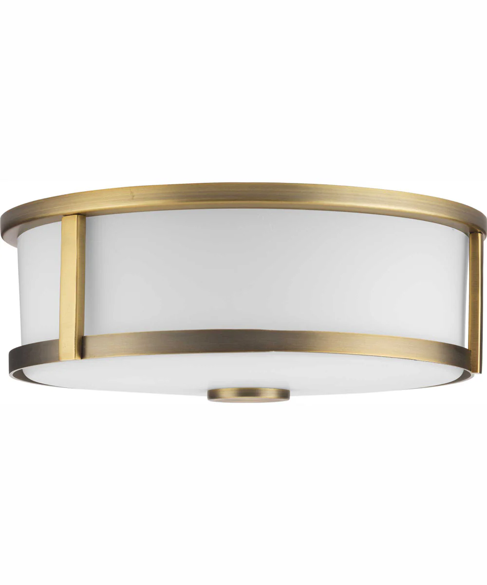 Gilliam 12-5/8 in. 2-Light New Traditional Flush Mount Vintage Brass - Image 5