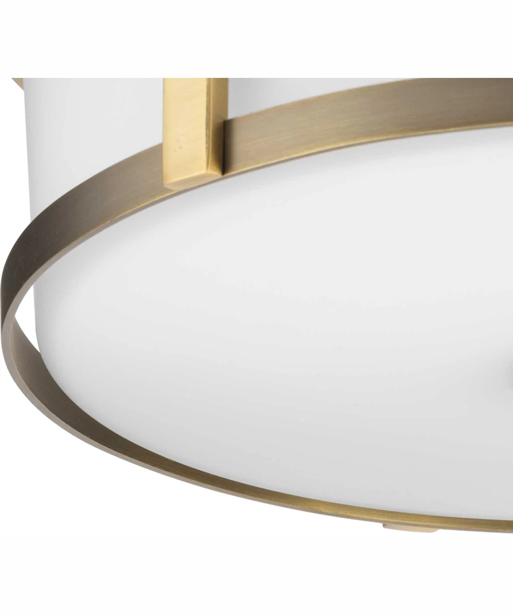 Gilliam 12-5/8 in. 2-Light New Traditional Flush Mount Vintage Brass - Image 8