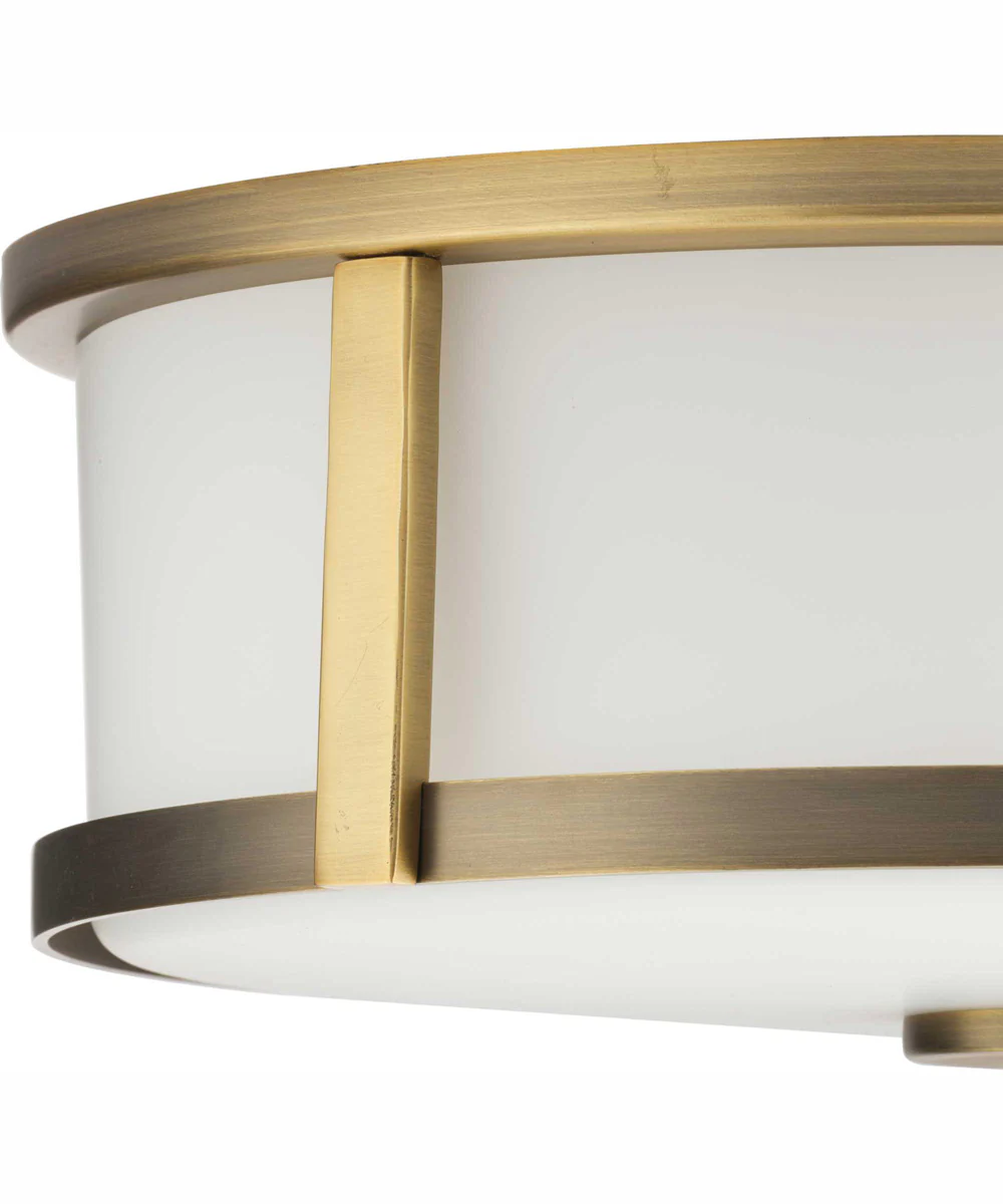 Gilliam 12-5/8 in. 2-Light New Traditional Flush Mount Vintage Brass - Image 9
