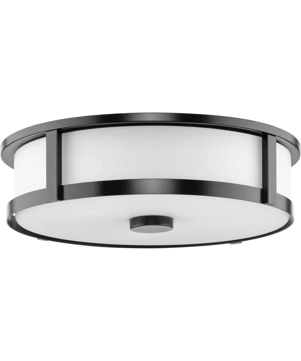 Gilliam 3-Light New Traditional Flush Mount Matte Black
