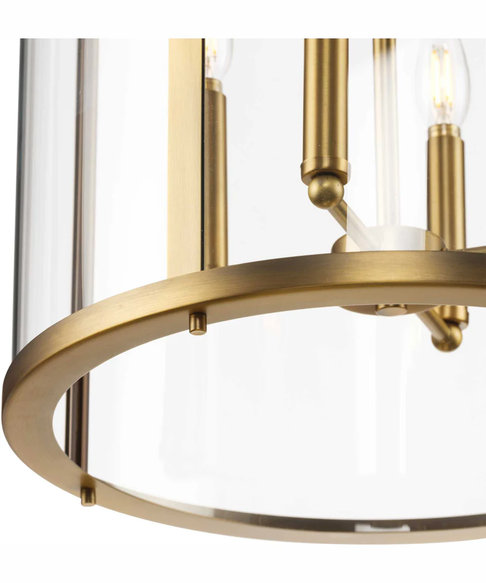 Gilliam 4-Light New Traditional Hall & Foyer Vintage Brass - Image 5