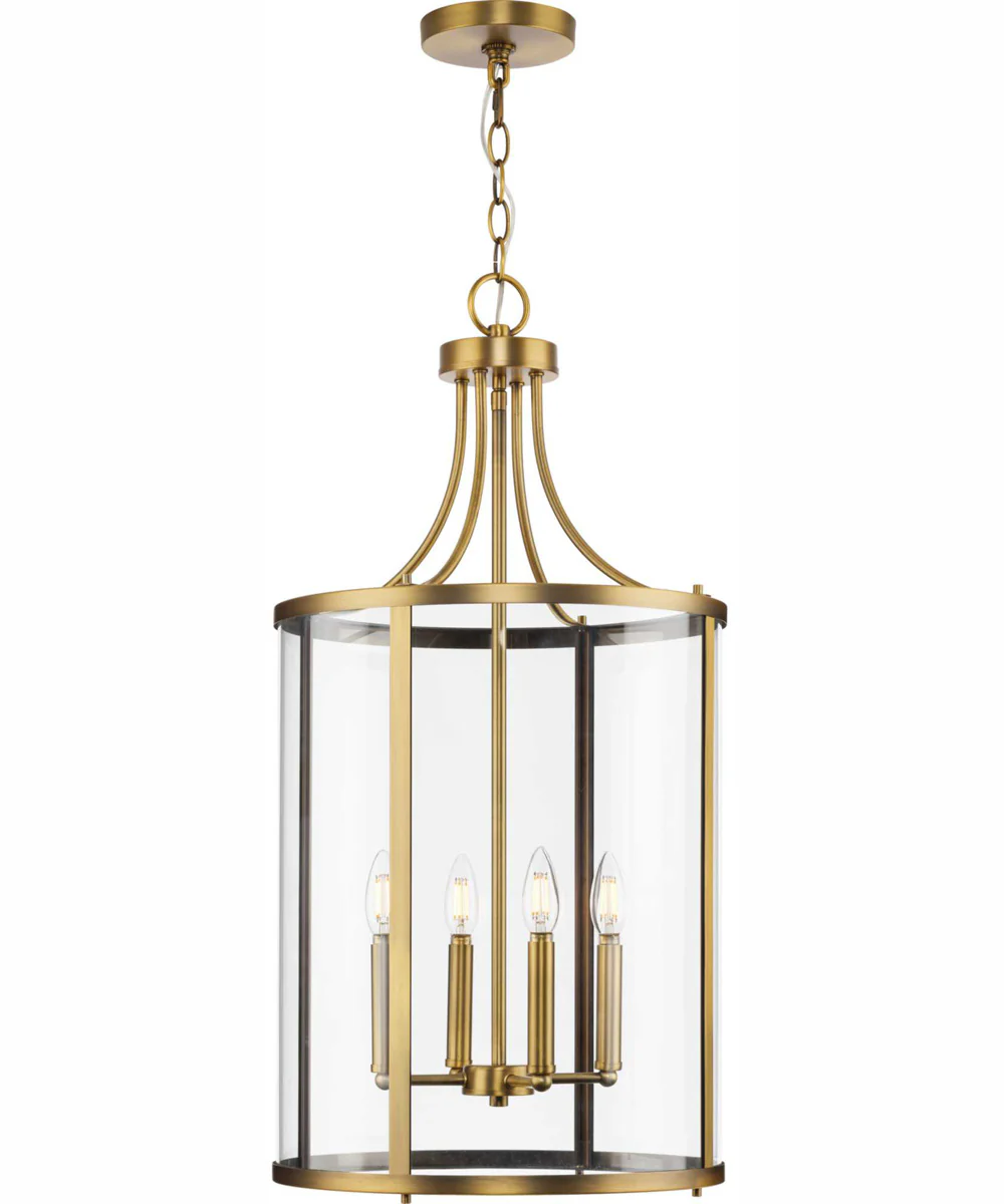 Gilliam 4-Light New Traditional Hall & Foyer Vintage Brass - Image 6