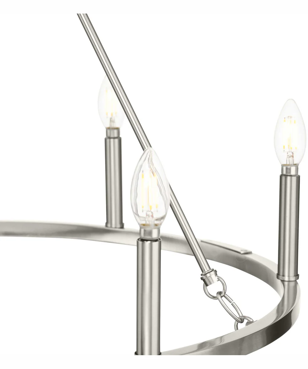 Gilliam 6-Light New Traditional Chandelier Brushed Nickel - Image 6