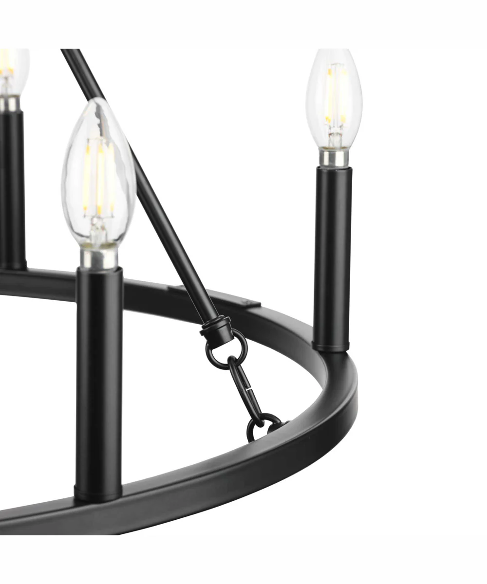Gilliam 6-Light New Traditional Chandelier Matte Black - Image 5