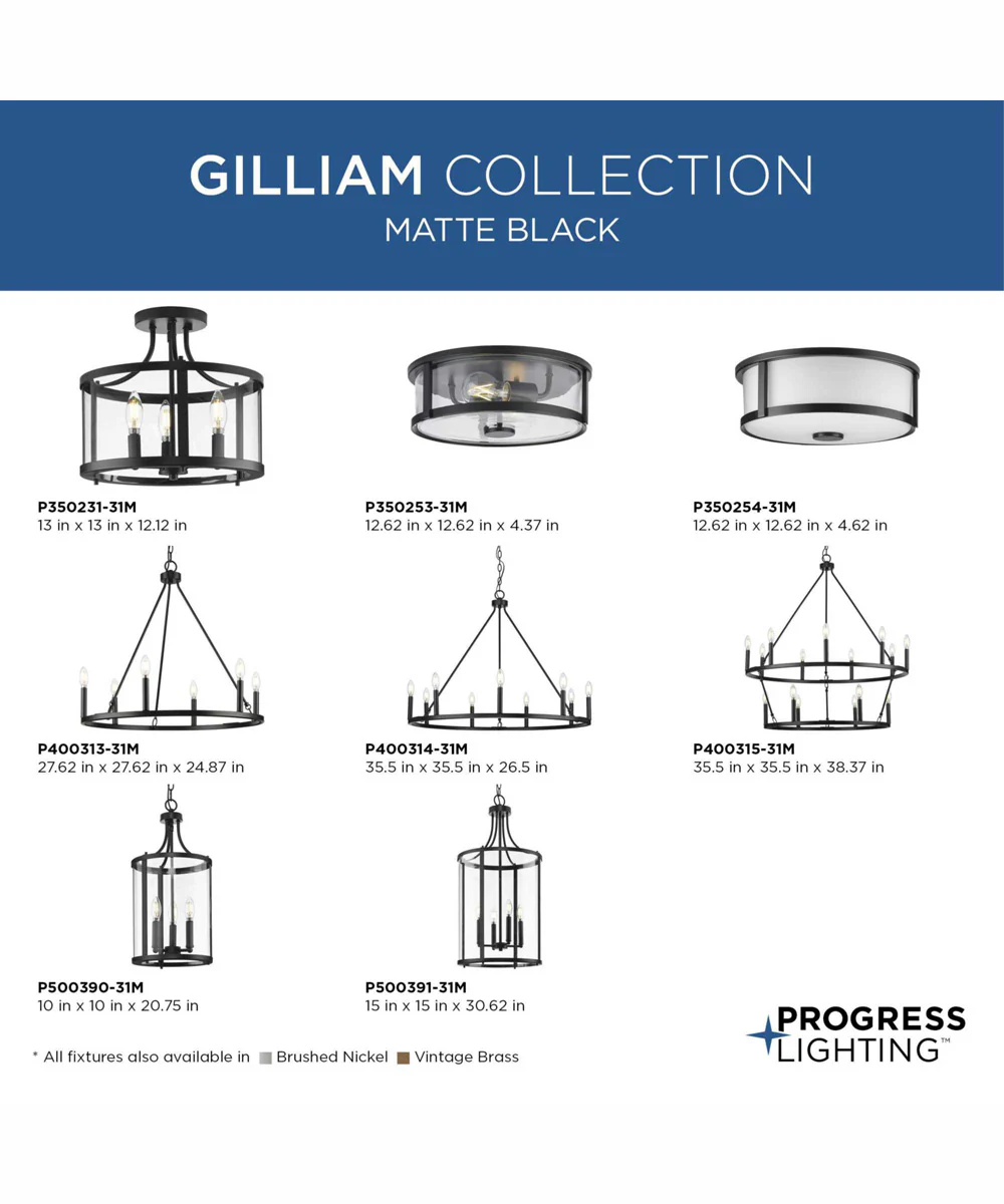 Gilliam 6-Light New Traditional Chandelier Matte Black - Image 8