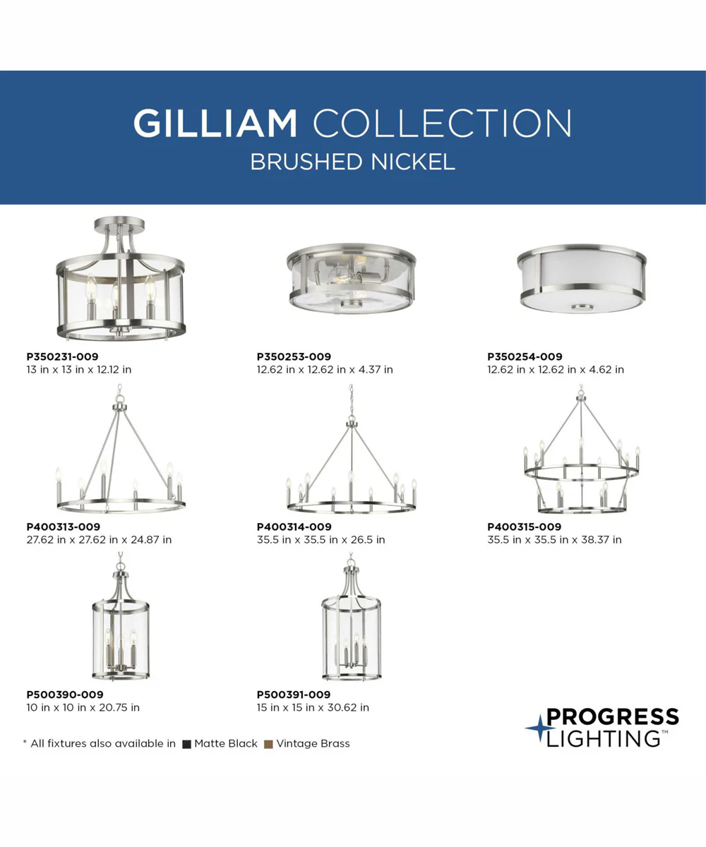 Gilliam 9-Light New Traditional Chandelier Brushed Nickel - Image 3
