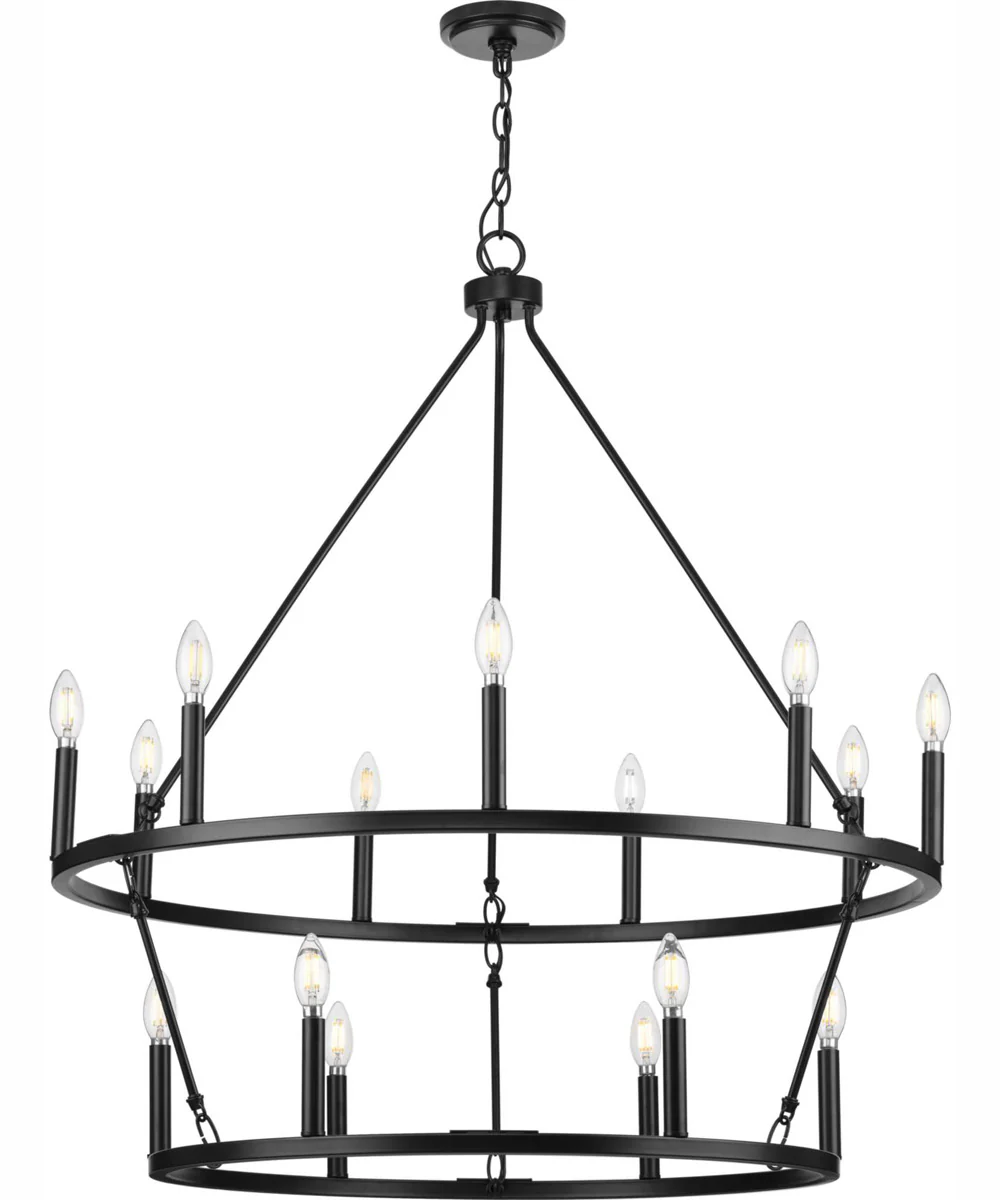 Gilliam 9-Light New Traditional Chandelier Matte Black - Image 9