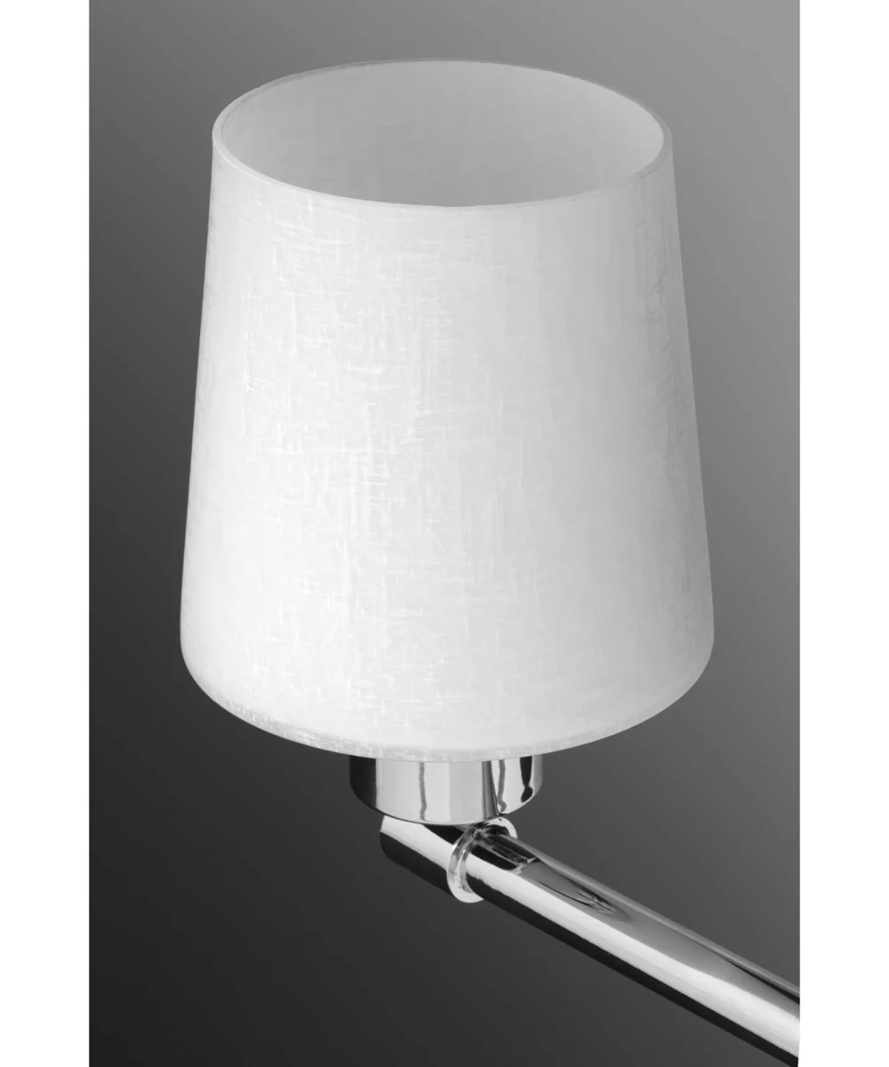 Glance 2-Light Etched White Linen Glass Farmhouse Bath Vanity Light Polished Chrome - Image 3