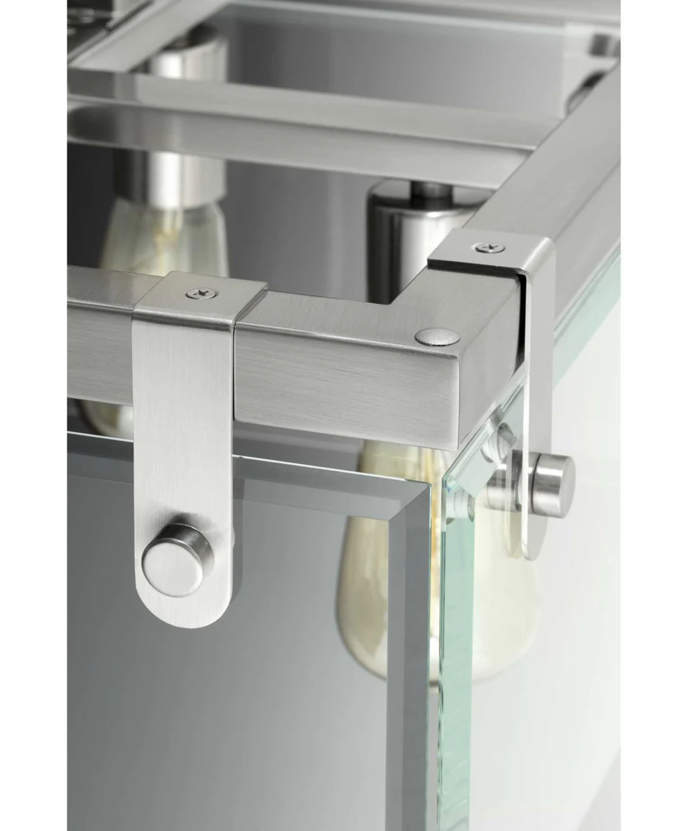 Glayse 1-Light Clear Glass Luxe Bath Vanity Light Brushed Nickel - Image 2