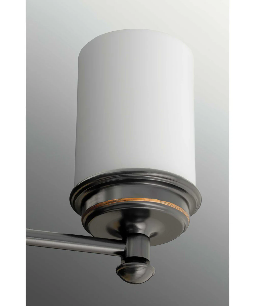 Glide 2-Light Etched Opal Glass Coastal Bath Vanity Light Rubbed Bronze - Image 2