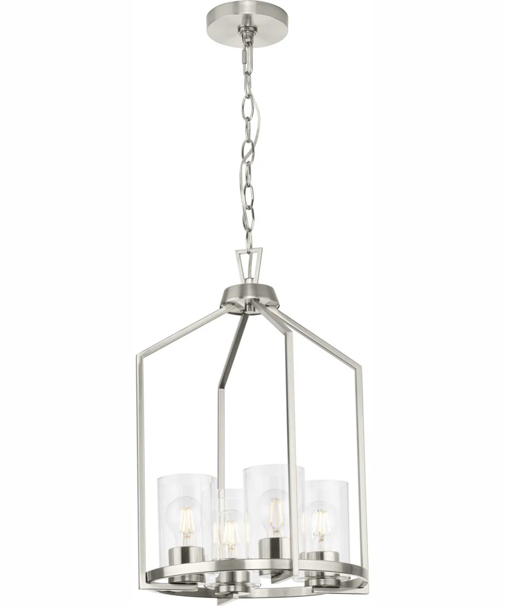 Goodwin 4-Light Modern Farmhouse Hall & Foyer Light Brushed Nickel - Image 3