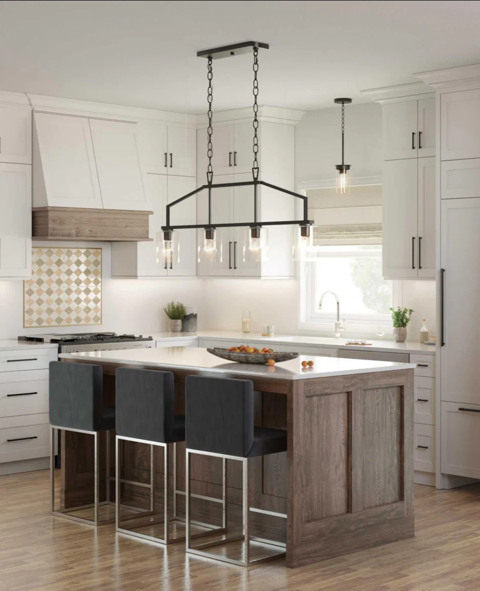 Goodwin 4-Light Modern Farmhouse Island Light Matte Black - Image 2