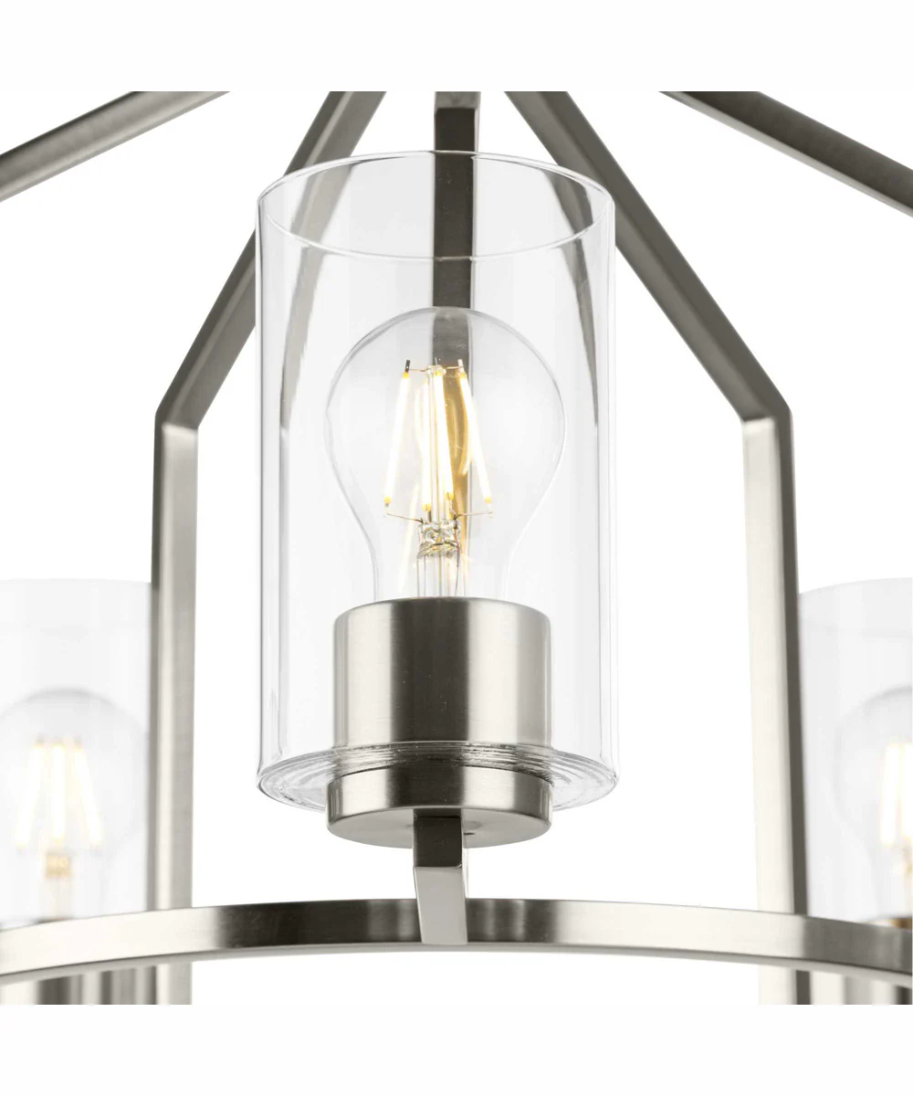 Goodwin 5-Light Modern Farmhouse Chandelier Brushed Nickel - Image 4