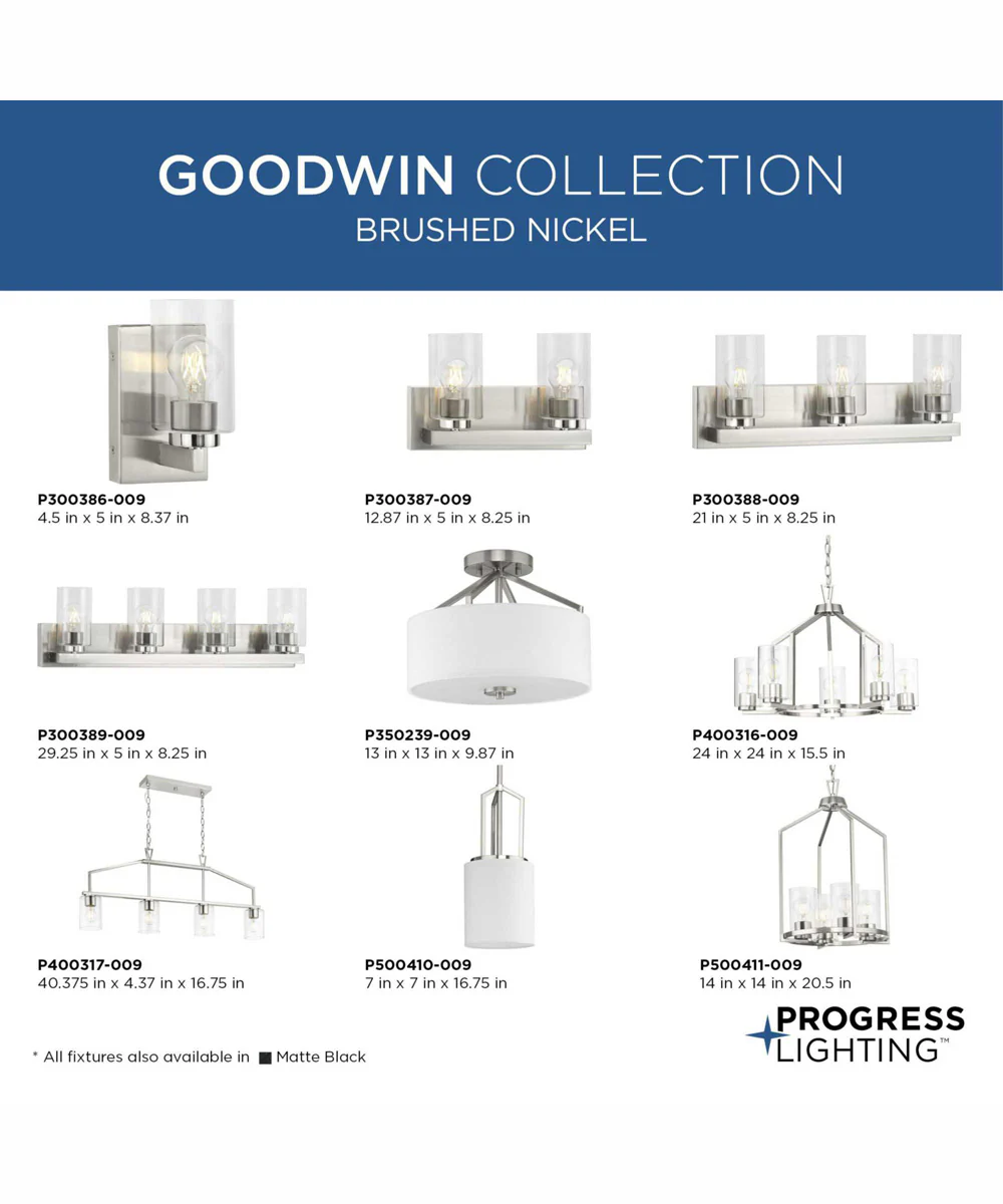 Goodwin 5-Light Modern Farmhouse Chandelier Brushed Nickel - Image 8
