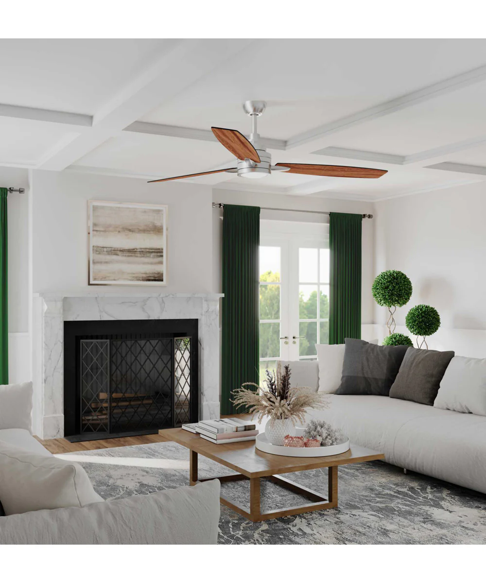 Graceful 54" 5 Blade Fan w/ LED Light Brushed Nickel - Image 2