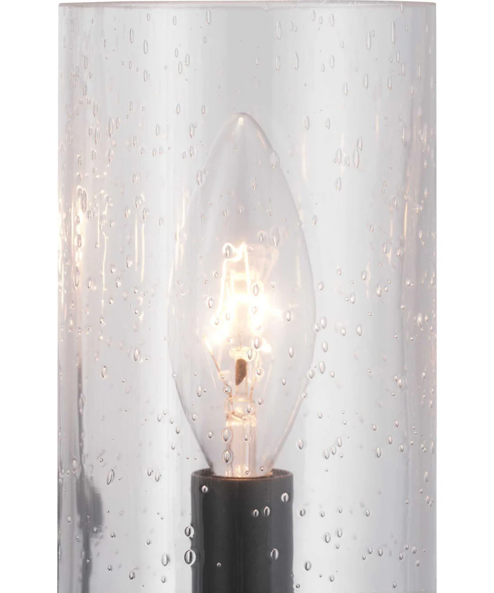 Gresham 8-Light Clear Seeded Glass Farmhouse Chandelier Light Graphite - Image 5