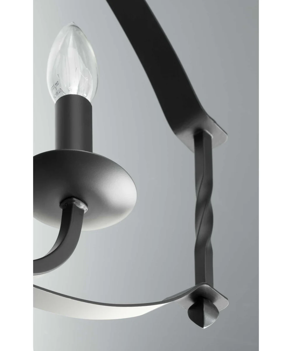 Greyson 6-Light, Two-Tier Foyer Chandelier Matte Black - Image 2
