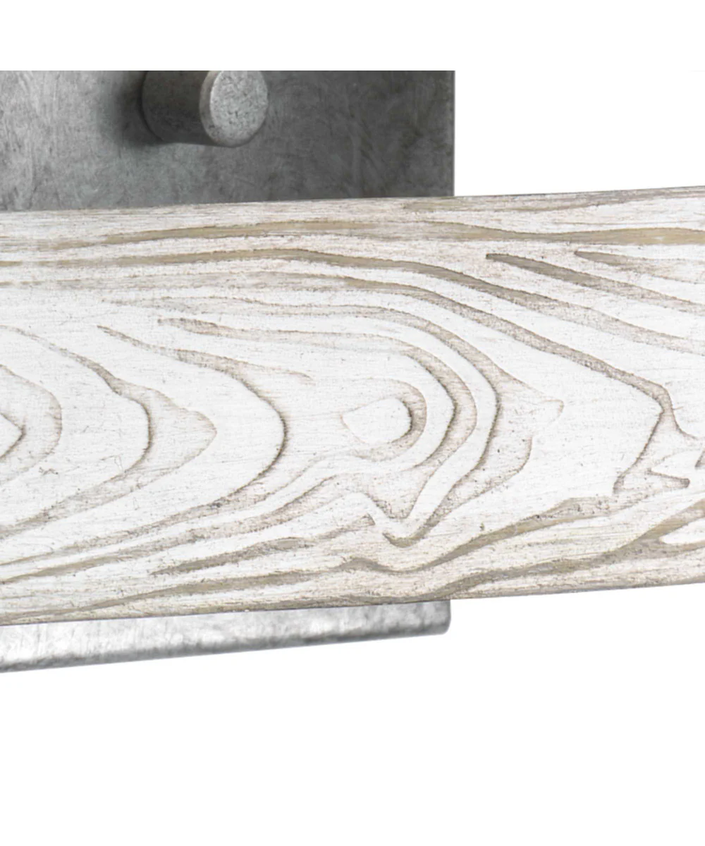 Gulliver 3-Light Clear Seeded Glass Coastal Bath Vanity Light Galvanized Finish - Image 3