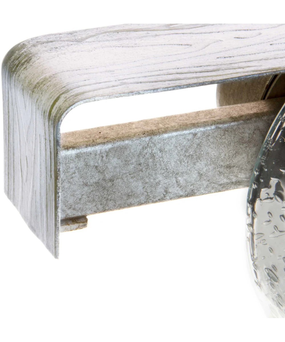Gulliver 3-Light Clear Seeded Glass Coastal Bath Vanity Light Galvanized Finish - Image 7
