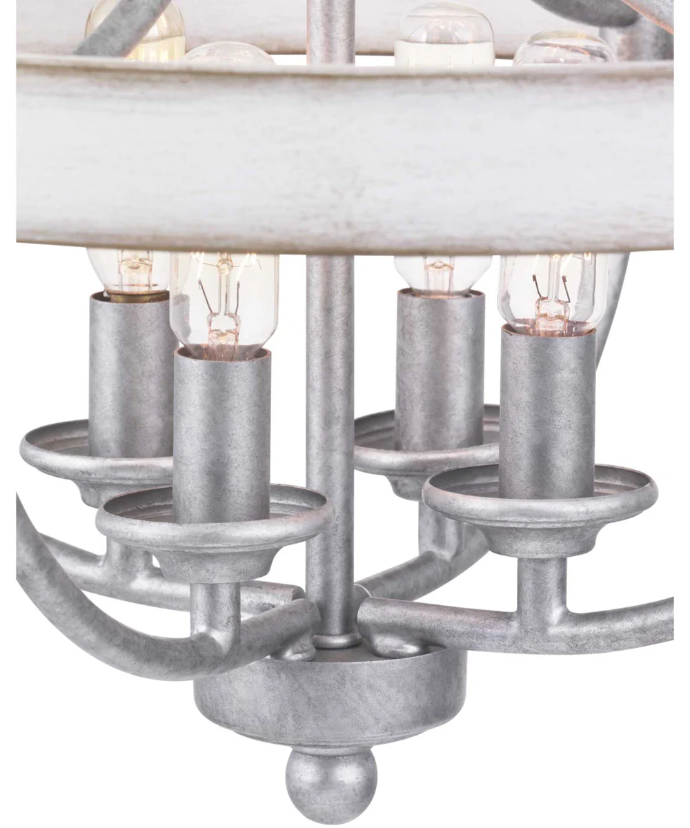 Gulliver 4-Light 14-1/4" Semi-Flush Convertible Galvanized Finish - Image 3