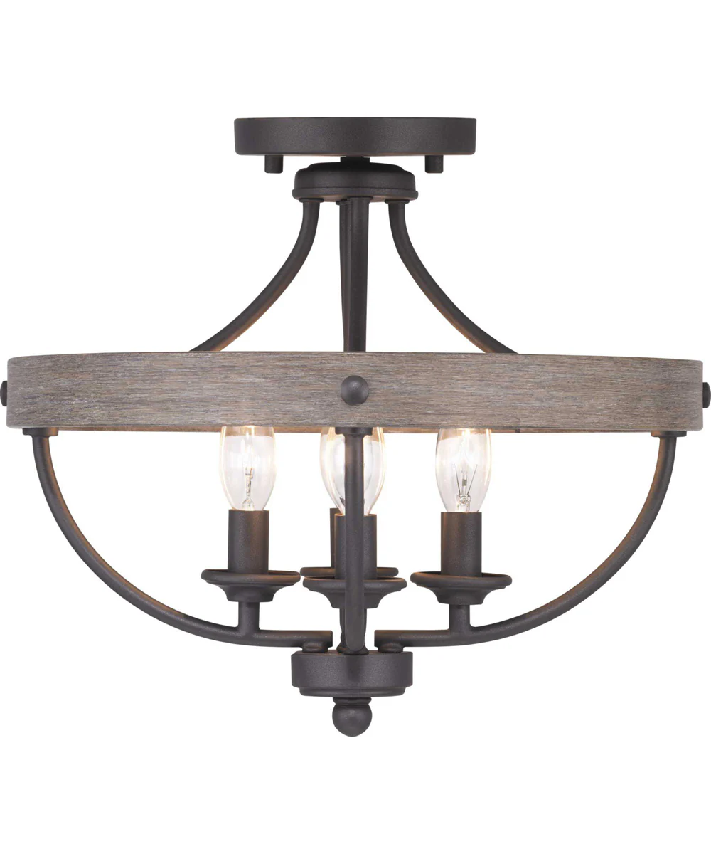 Gulliver 4-Light 14-1/4" Semi-Flush Convertible Graphite