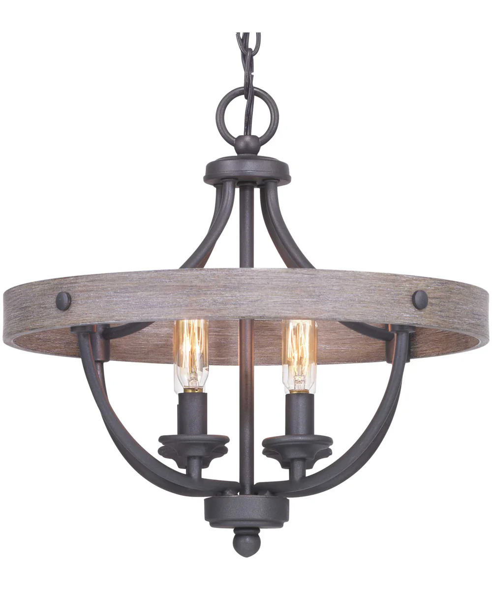 Gulliver 4-Light 14-1/4" Semi-Flush Convertible Graphite - Image 4