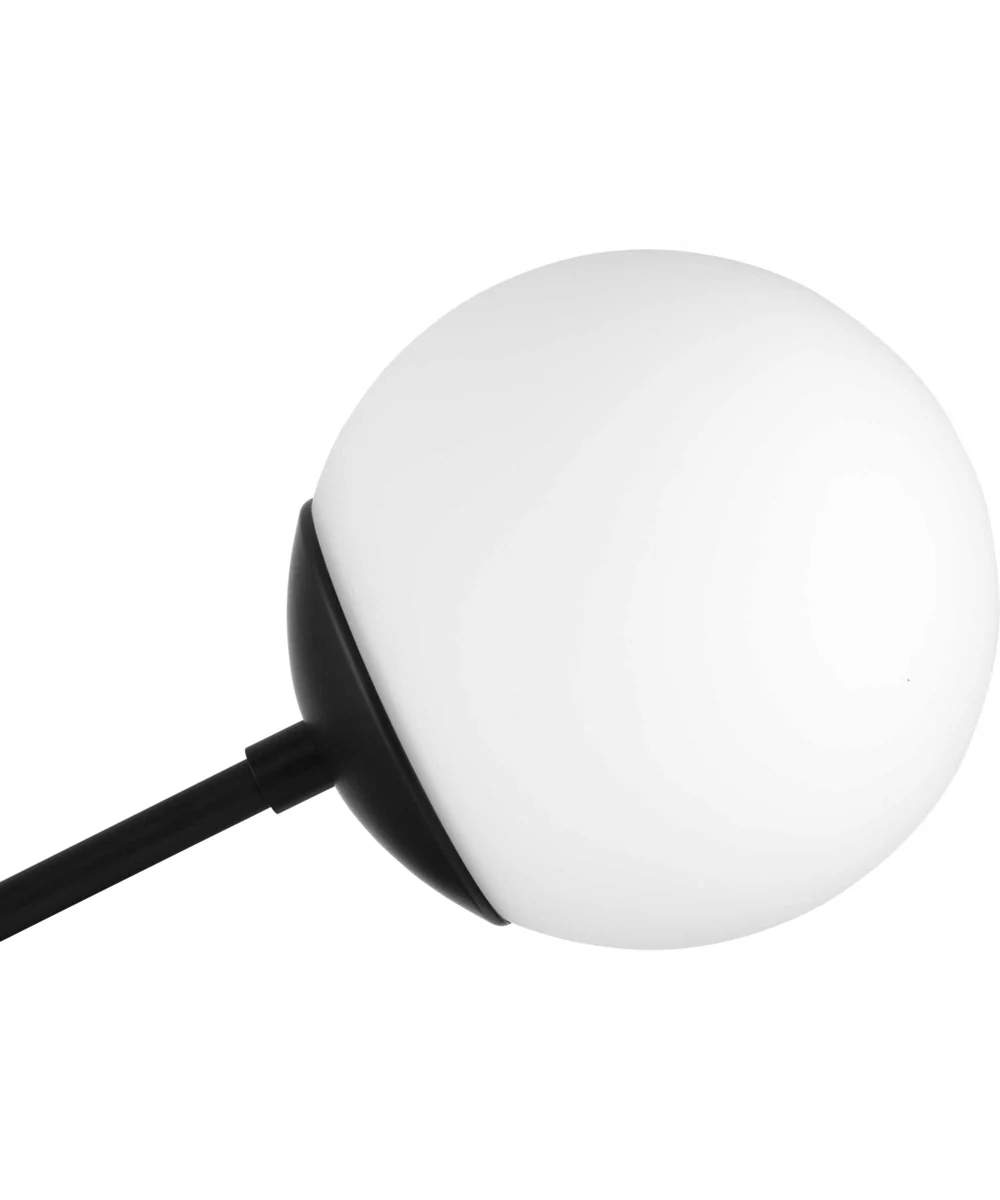 Haas 4-Light Mid-Century Modern Chandelier Matte Black - Image 3