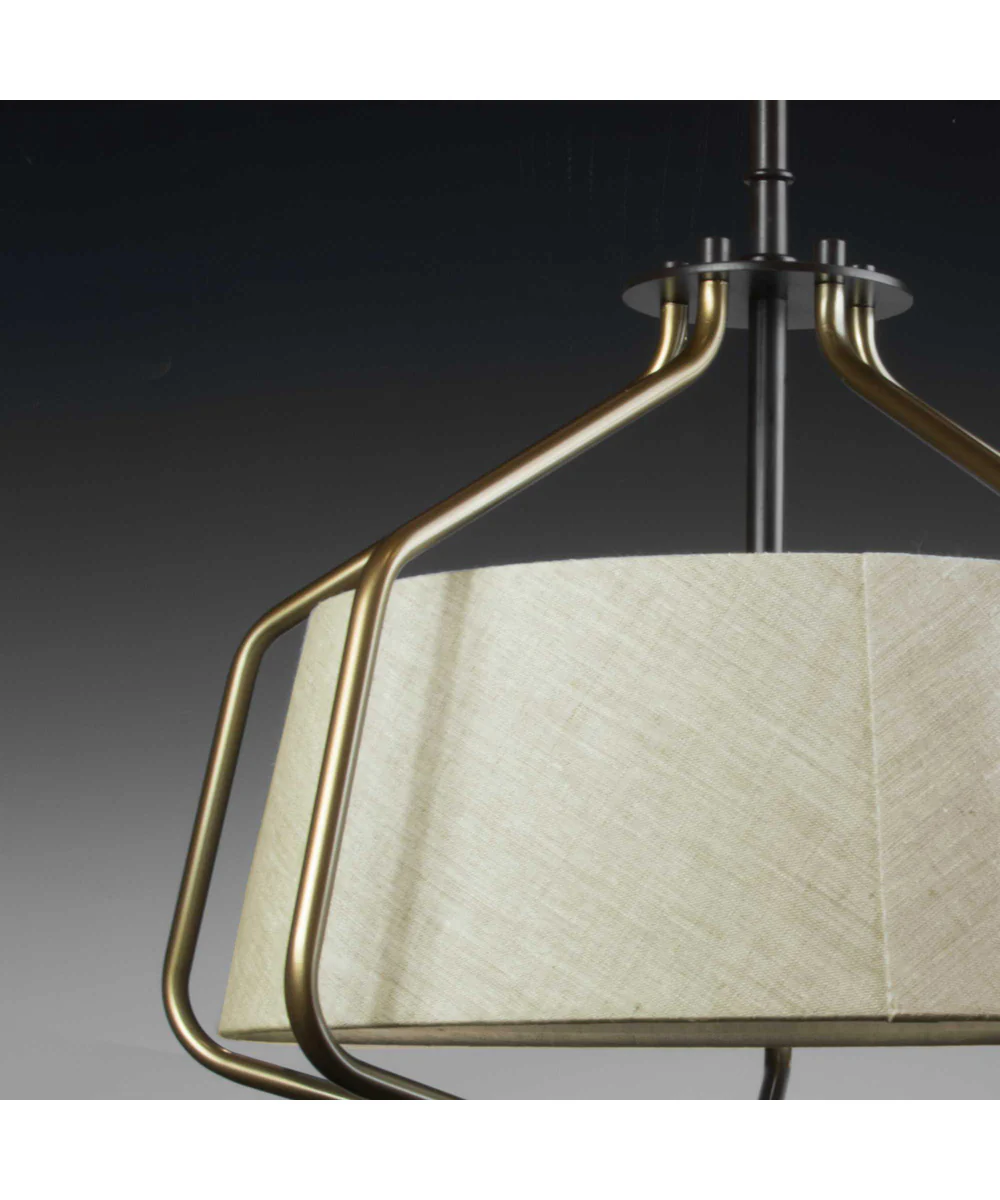 Hangar 2-Light 16"w Semi-Flush Mount/Pendant Convertible Light Fixture Antique Bronze by Progress - Image 7