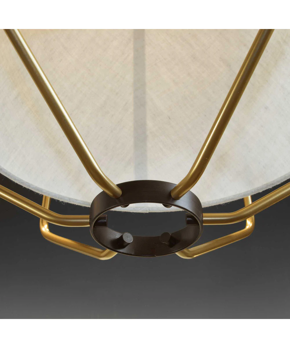 Hangar 2-Light 16"w Semi-Flush Mount/Pendant Convertible Light Fixture Antique Bronze by Progress - Image 8