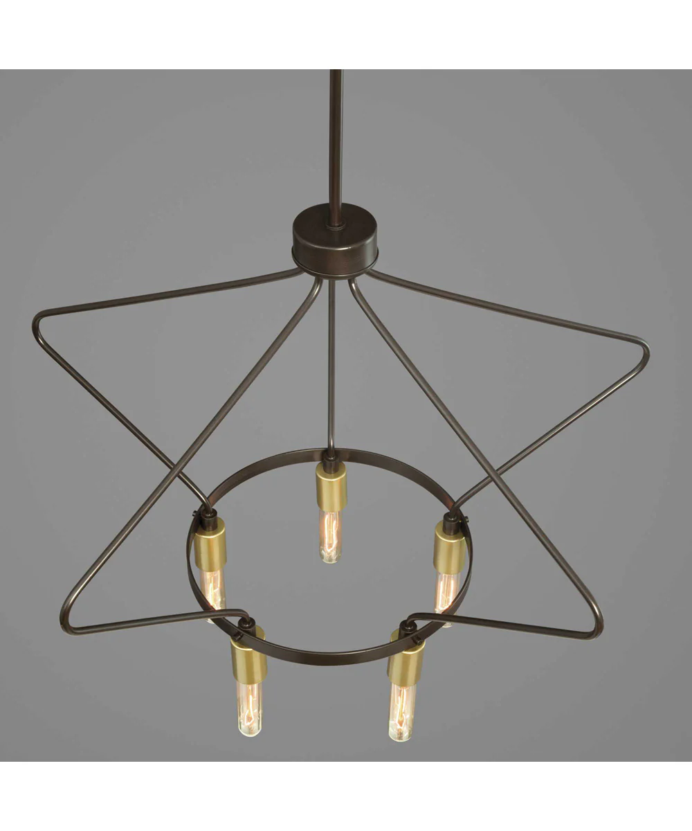 Hangar 5-Light Farmhouse Chandelier Light Antique Bronze - Image 7